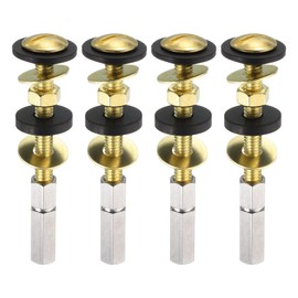 sourcing map 4Pcs Universal Toilet Tank to Bowl Screws Kit, Carbon Steel Heavy Duty Toilet Bolts with Lock Nuts and Gaskets for Bathroom Toilet Repair