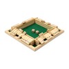 Kitchnexus Deluxe 4-Player Shut The Box Wooden Table Game Classic