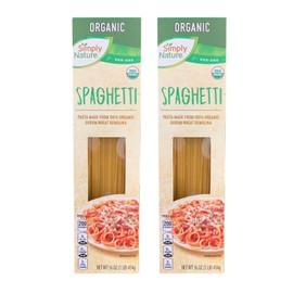 Simply Nature USDA Organic Durum Wheat Semolina NON-Gmo (Organic Spaghetti, 2 Pack)