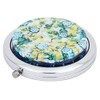 GlassOfVenice Murano Glass Millefiori Folding Compact Mirror - Aqua Gold