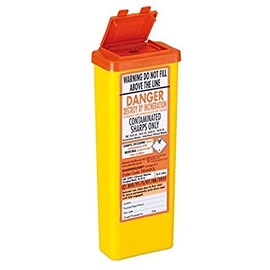 SharpsGuard Orange 0.5 Litre Sharps Bin with Non-Return Valve