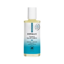 Derma E Vitamin Skin Oil - 14 000 IU Safflower Face Hypoallergenic Unscented Facial Care Nutrition and Conditioning 2 floz Size / 더마 E 비타민 스킨 오일 - 14 000 IU 홍화 페이스 저자극 무향 페이셜 케어 영양과 컨디션 2 floz Size