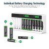 HiQuick 12 Slots LCD Battery Charger for AA & AAA