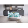 Bonamaison Kitchen Decoration Tablecloth Turquoise White 140 x 140 cm