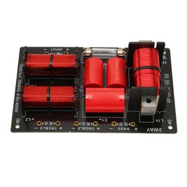 400W Speaker Frequency Splitter, 3 Way 2 Unit HiFi Audio Speaker Crossover Distribution Board, Treble Bass Frequency Splitter Module
