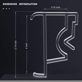 Jetec 2 Inch Valance Clips for Blinds Clear Plastic Valance Retainer Clips Hidden Valance Clips Blind Window Valance Clips Window Blind Clips for Window Blinds(10)