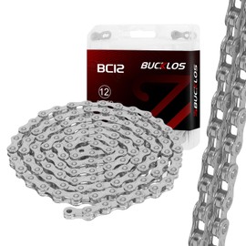AEYINO 6/7/8/9/10/11/12 Speed Bike Chain,Bicycle Chain for Road Bike/E-Bike/Mountain Bike/MTB 1/2 x 11/128 Inch 116 Links with Quick Link,compatible with SHIMANO/SRAM/CAMPAGNOLO/KMC,Silver/Gold