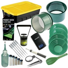 Gold Panning Kit  Green Gold Pans Mini Pocket Sluice Box & More