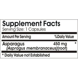 Asparagus Root 450mg ~ 180 Capsules - No Additives ~ Naturetition Supplements