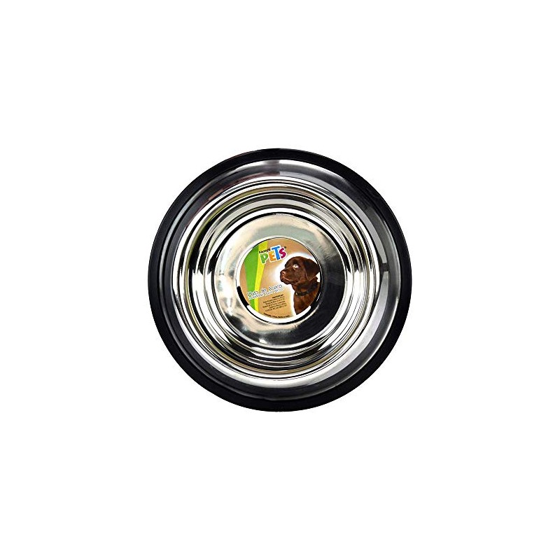 Fancy Pets Plato de Acero Inoxidable para Perro con 24