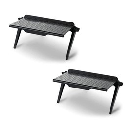 Jikekiroto Set of 2 TV Top Shelves, Adjustable Screen Top Shelf, Free-Floating Office Shelf Board for TV Box, Router, Cellphone Stand, Game Box, Computer