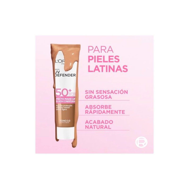 L'Oréal Paris UV Defender Efecto Make Up FPS 50+ 3.0