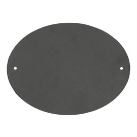 Nicola Spring Linea Oval Blank Slate House Sign with Wall Fixings - 20cm x 15cm - Black - 1x Home Cottage Garden Outdoor Wall Gate Name Front Door Number Plate Address Decor Welcome Plaques