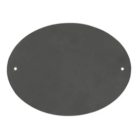 Nicola Spring Linea Oval Blank Slate House Sign with Wall Fixings - 20cm x 15cm - Black - 1x Home Cottage Garden Outdoor Wall Gate Name Front Door Number Plate Address Decor Welcome Plaques