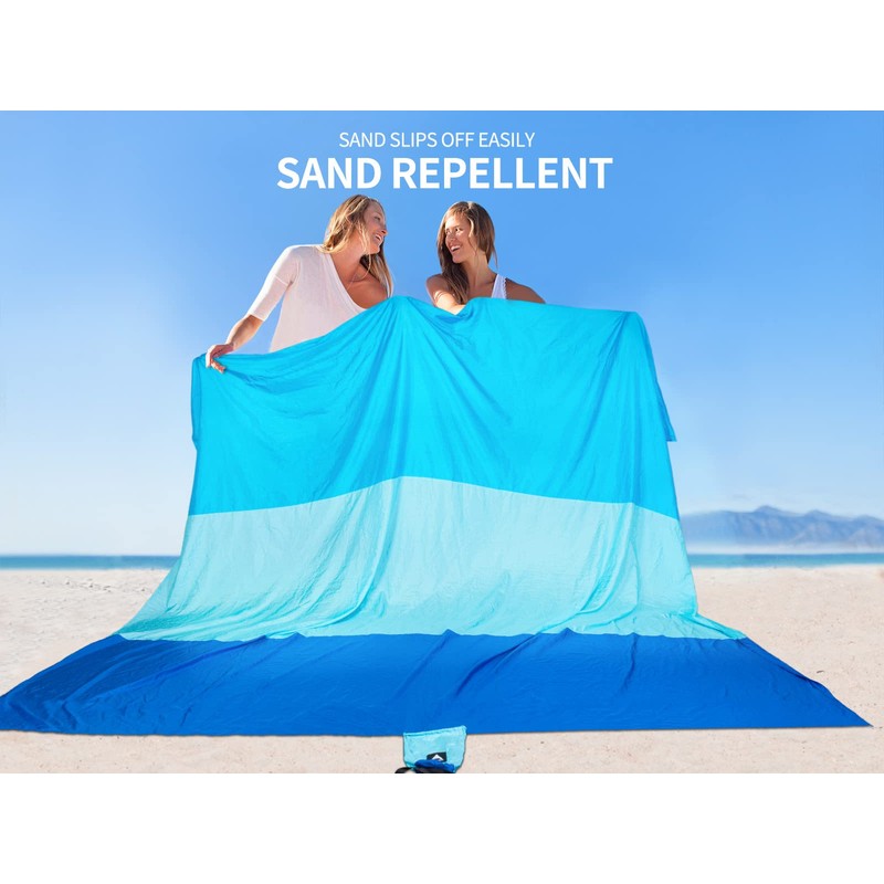 WIWIGO - Manta de playa impermeable a prueba de arena,
