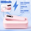 Portable Recharging Nail Tool Cleaner Box With Blue Light, Pink