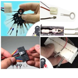 DACUAN Terminal Removal Tool Kit, 62 PCS Terminal Ejector Kit Depinning Key Tool Set Depinning Tool Electrical Connector Pin Removal Tool Kit for Auto Repair Key Removal Tools Universal with Bag