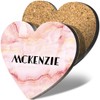 1 x Heart Coaster - Name Mckenzie Marble Stone Texture