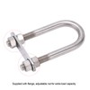12x130mm Marine Bow Stern Eye U Bolt with Adjustable Screw