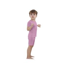 GUISBY Baby Rayon of Bamboo Short Sleeve Pullover Pajama Set Black