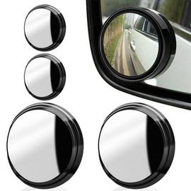 JUGUTA Toter Winkel Spiegel Auto 4 Stück Schwarz Toter Winkel Spiegel, 360° Verstellbar Hd Konvex Weitwinkel Totwinkel Rückspiegel Selbstklebende Blindspiegel Für Alle Arten Von Autos