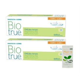 [Set of 2] Bio-True One Day Toric for Astigmatism, 30 Sheets Per Pack [PWR] -3.00 [Astigmatism Degree] -1.25 [Astigmatism Axis] 180
