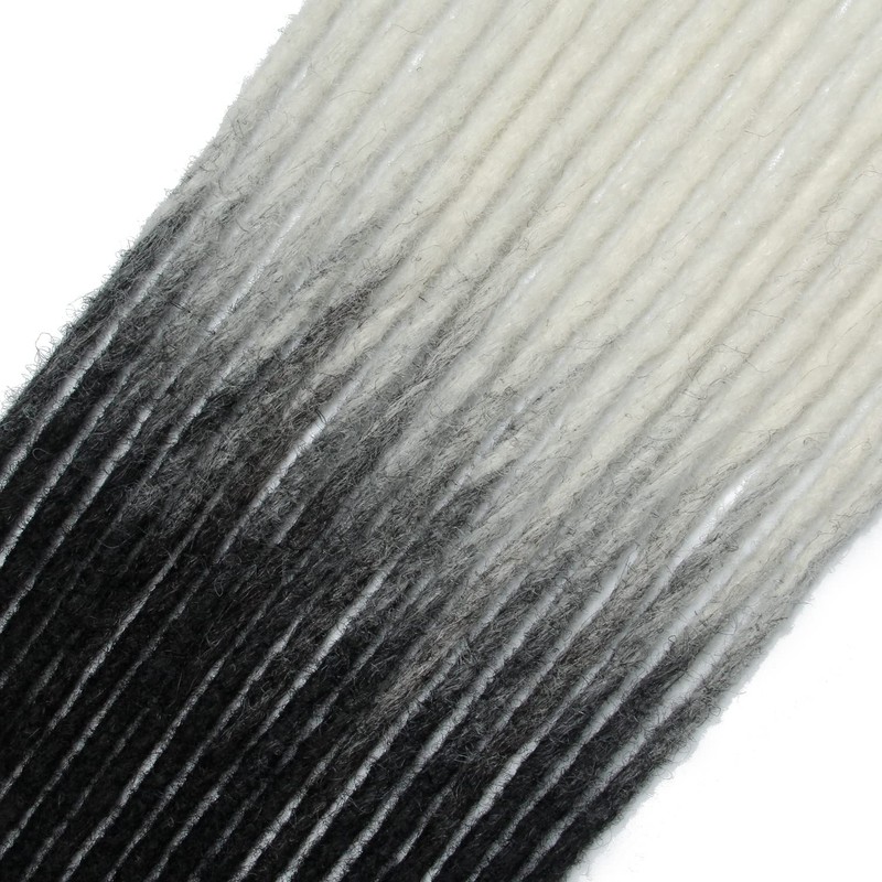 Thin 0.6cm Synthetic Dreadlock Extensions Handmade 24Inch 20 Strands Crochet