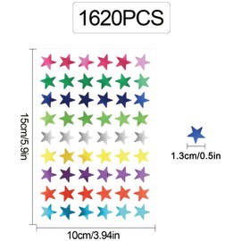 1620 pcs Small Foil Star Stickers for Kids Reward, Shiny Gold Incentive Self Adhesive Little Colored Star Award Metallic Sticky for Students Chart for Children Homework Teacher Classroom School Office