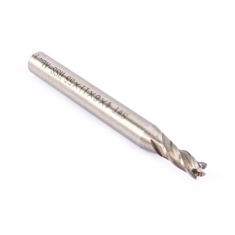 End Mill Metal 4 mm, HSS Cutter 8 mm Shank,