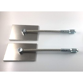 Stainless Steel Refrigerator Door Lock Kit - NO Padlock