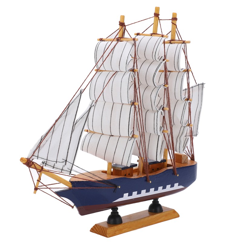 Model Ship Mediterranean Style High Density Natural Pinewood Durable Vibrant