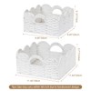 Graciadeco Scalloped Wicker Basket Natural Paper Rope Storage Baskets with