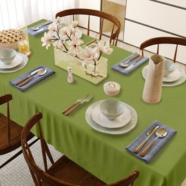 HX&OD Rectangular Tablecloth Cationic Fabric Waterproof Stain Resistant Wrinkle-Resistant for Home/Decoration/Party/Buffet/Wedding/Dining Room/Camping