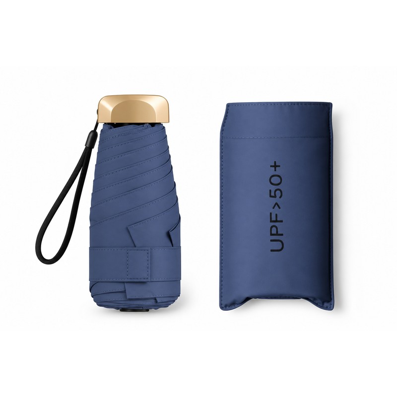 Mini 5-Fold Pocket Umbrella, Compact UV Protection Sun & Rain