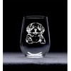 C M - Shih Tzu Dog Themed Stemless Wine Glass-