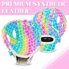 OlyPegic Baseball Glove for Children - Lightweight Synthetic Leather | PU Palm | Breathable Mesh | Soft Lining | For Tee Ball & Youth League | Boys & Girls