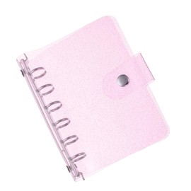 PATIKIL A7 Clear Binder Cover, Soft PVC Bling Loose Leaf Binder Cover with Snap Closure for DIY Meeting Notebook Binder, Purple