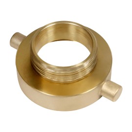 unrulysoul 2-1/2""NH NST Female x 2"" NPT Male Fire Hydrant Adapter, Fire Hydrant Hose Adapter Brass Fire Equipment for Fire Hose or Hydrant with Pin Lugs, Gold