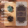 Rexinc Leather Bookmark with Pen Holder, Mark Reading Accessory for
