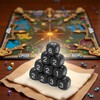 20Pcs Black 6 Sided Number Dice, Round Corner Polyhedral, Polyhedral