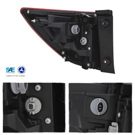 AKKON - Fit 2016-2018 Honda Pilot SUV LED Bar DRL Running Chrome Red Clear Brake Tail Lights Outer Driver+Passenger Pair