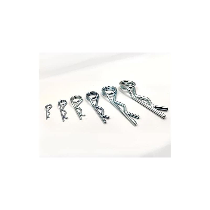 Double Ring R-Clip Pins R Shape Spring Pin Galvanised Trailer