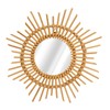 Wall Decor Rattan Mirror Star Shape Unique Simple Handwoven Mirror