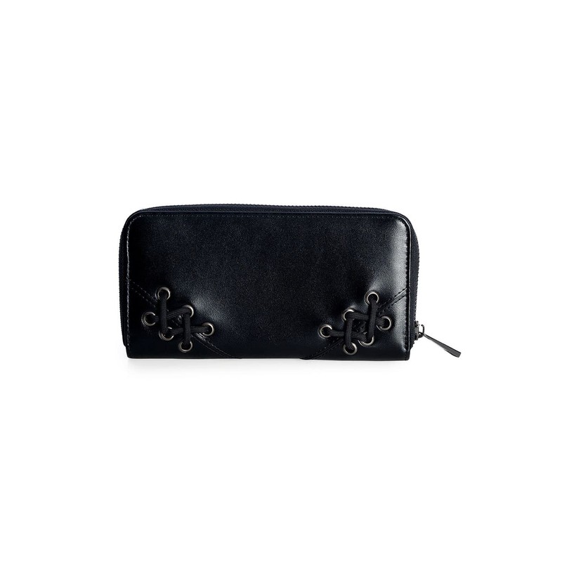 Banned Skeleton Butterfly Purse, black, Streetwear
