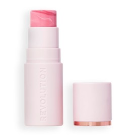 Revolution Skin Silk Blush Stick - Restorative Colour for Cheeks, Eyes and Lips - Cream-to-Powder Formula - Vegan & Cruelty-Free - Pinched Light Pink - 4.5 g