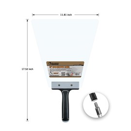ROLLINGDOG 12 Inch Knockdown Knife - Threaded End Can be Attached to Extension Pole,Acrylic Plastic Blade,Ideal for Creating Knockdown Texture
