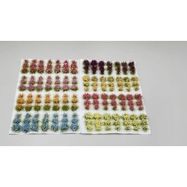 SEM - TU4DG-RFS - 4mm Dark Green - Realistic Flower Sampler - Self-Adhesive Grass Tufts