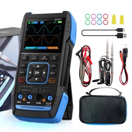Handheld Oscilloscope 3in1 Upgrade Digital Oscilloscope/Multimeter/DDS Generator with Double Channel, 250MS/s Sampling Rate, 50MHz Bandwidth, 19999 Counts, Voltage, Current, Capacitor, Resistor, Diode
