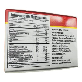 Kit 2 Torman Plus (10 Tabletas) Vigor Suplemento Alimenticio Sabor Sin sabor