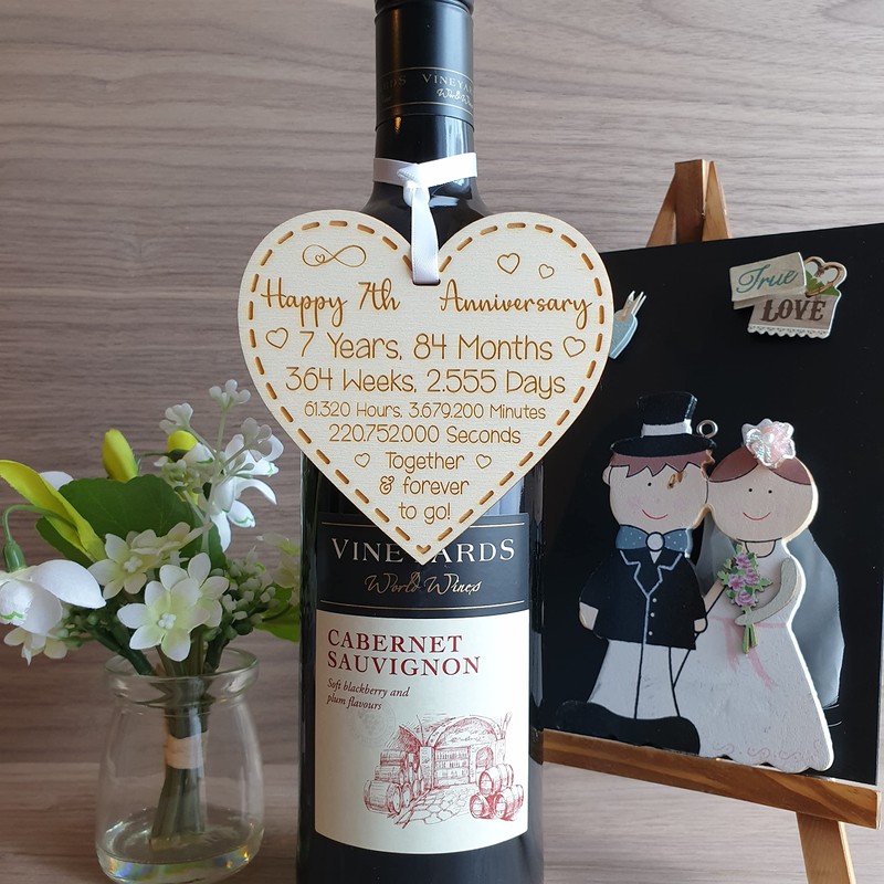 Happy 7th Anniversary Gift for Couples 7th Wedding Anniversary Gifts